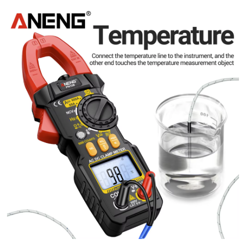 Clampermetru Cleste ampermetric digital pentru masurare tensiune intensitate rezistenta diode si continuite in circuit