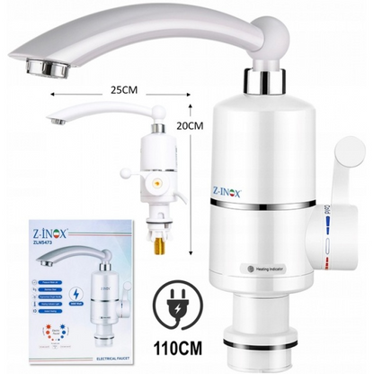 Robinet electric Z-Inox ZLN5473 Alb, incalzire instanta, putere 3000W, inox