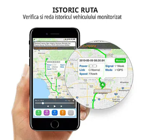 Gps Tracker Auto Localizare LBS+AGPS SIM Interior