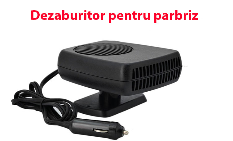 Mini aeroterma auto 2 in 1 cu functie de dezaburire si incalzire, conectare la bricheta masinii