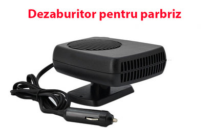Mini aeroterma auto 2 in 1 cu functie de dezaburire si incalzire, conectare la bricheta masinii