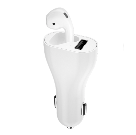 Set 2 in 1 Incarcator auto cu Casca bluetooth