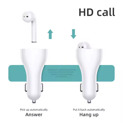 Set 2 in 1 Incarcator auto cu Casca bluetooth
