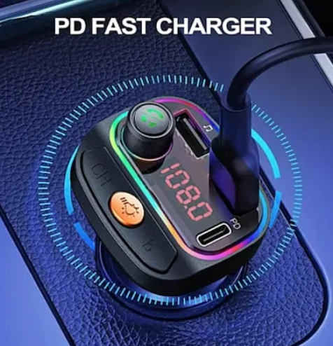 Modulator FM C15 Mp3 player functie Bluetooth 5 2USB TypeC Handsfree