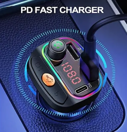 Modulator FM C15 Mp3 player functie Bluetooth 5 2USB TypeC Handsfree