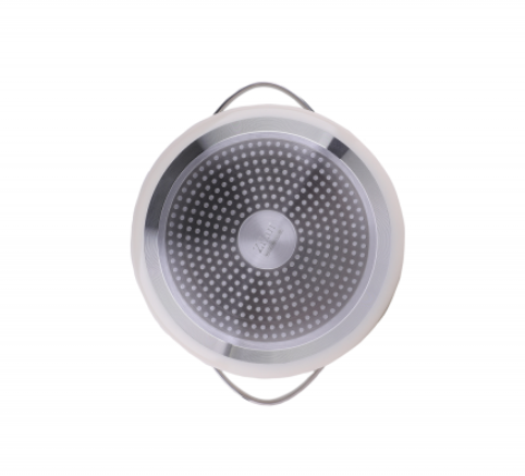 Oala Zilan ZLN0866 din 5 straturi de material, 20 cm diametru, capacitate 2.7l, Otel inoxidabil, Manere nituite