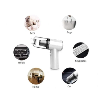 Aspirator auto Fara fir 2in1 120 W Lumina LED Negru
