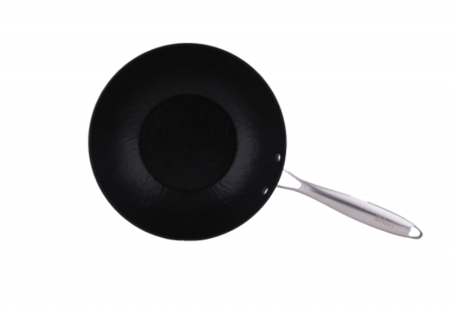 Tigaie Wok Zilan ZLN0934, Diametru 28 cm, 7 straturi de material, Maner nituit, Compatibil cuptor si masina de spalat vase