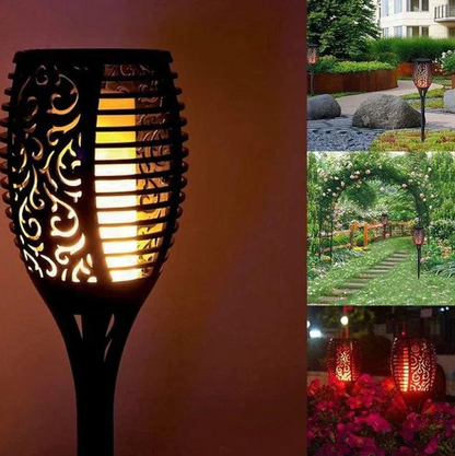Lampa solara cu efect de flacara pentru gradina sau casa