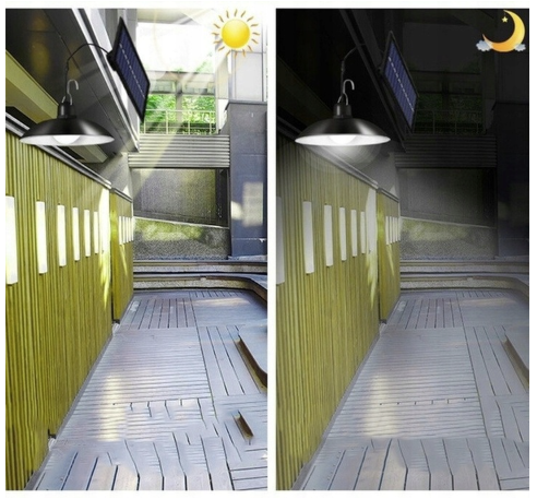 LAMPA SOLARA 16 LED-URI CU ABAJUR