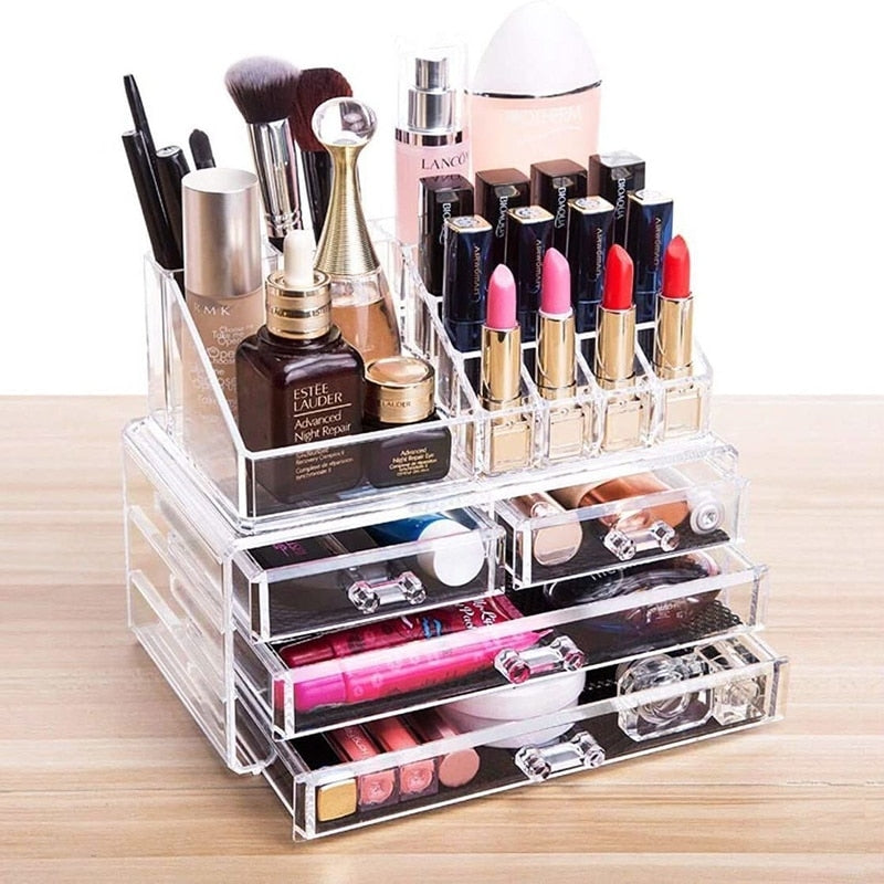 Organizator cu bijuterii și cosmetice Songmics, transparent
