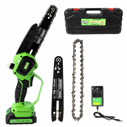 Mini drujba 20V, cu doua lame 6'' si 8'', doua lanturi