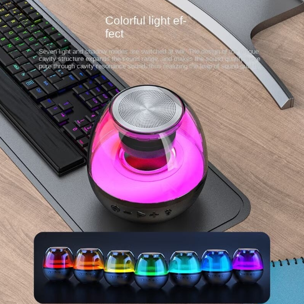 Mini boxa portabila cu extra bass RGB sunet 360 HD bluetooth Q YXB150