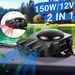 Aeroterma auto cu aer cald si rece, incalzire/dezaburire, 12V, 150W