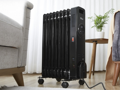 Calorifer Zilan ZLN8416 Negru cu 9 elementi, putere 2000W, indicator led