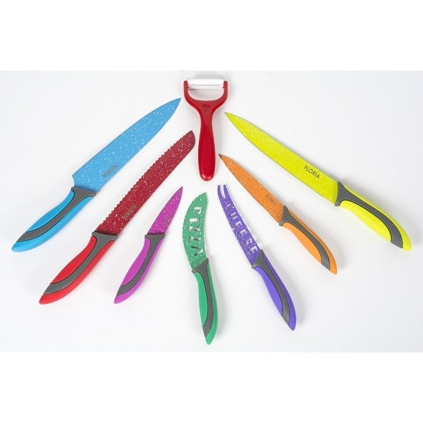 Set cutite inox 8 piese Floria ZLN-1143, Multicolor