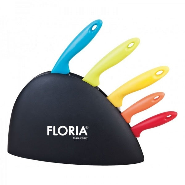 Set cutite 5 piese cu suport Floria