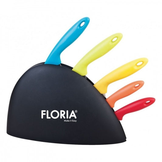 Set cutite 5 piese cu suport Floria