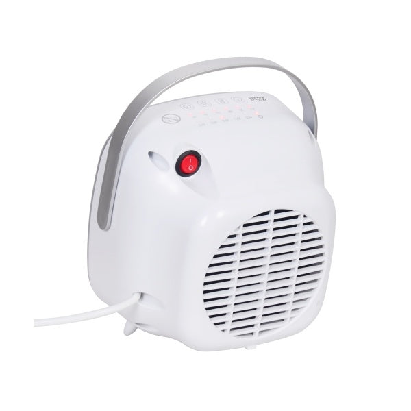 Aeroterma ceramica Zilan Alba cu maner de portabilitate, putere 1500W, timer