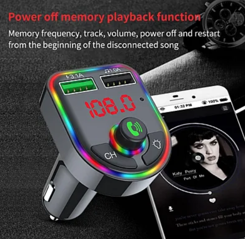 Modulator Mp3 Fm Auto F6 cu Bluetooth, Redare USB