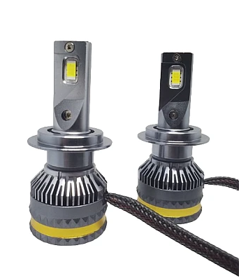 Set 2 becuri auto H4 LED A8, 100W, 15000 Lumeni, Lumina alba 6000k