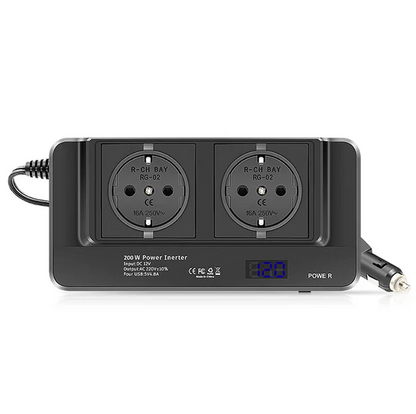 Invertor curent auto 300W 12V/220V USB Q-CC8200