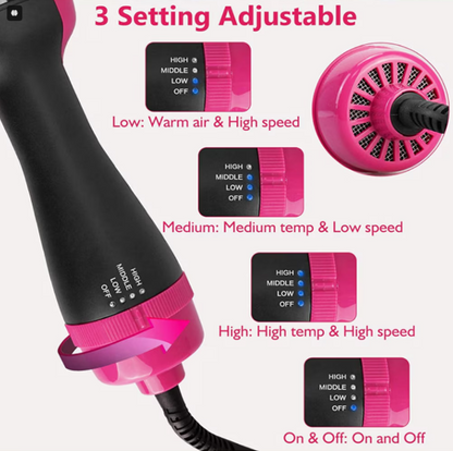 Perie rotunda cu USCATOR One Step 2in1 Uscare Rapida