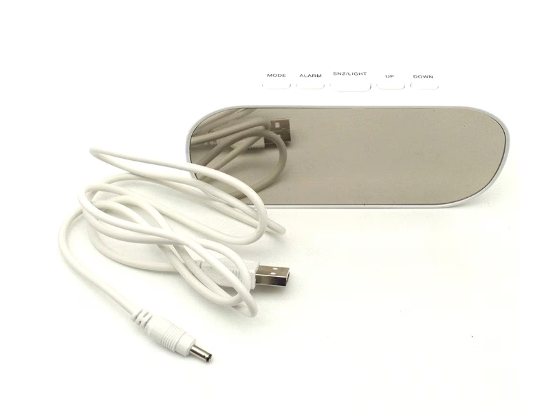 Ceas electronic A118 de masa design modern afisaj LCD alb