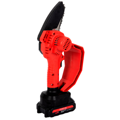 Mini Fierastrau lant 4'' CRAFT TEC 2 acumulatori 48W ROSU MX566