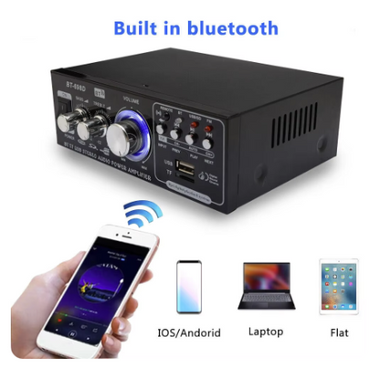 Amplificator Bass Profesional Andowl Q T110 Tip Statie cu Bluetooth Negru