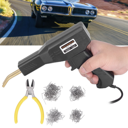 Trusa Pistol de lipit din plastic cu capse termice