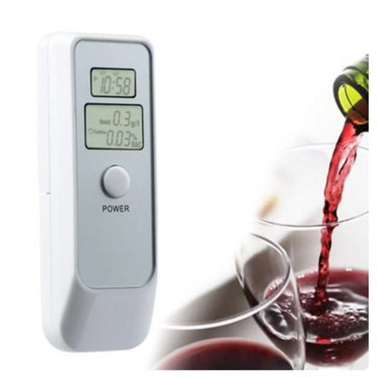ALCOOL TESTER - ETILOTEST CU DISPLAY LCD , TERMOMETRU SI CEAS PREMIUM QUALITY