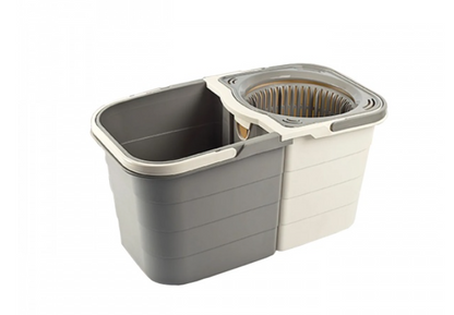 Mop rotativ Lisa ZLN0792 cu doua recipiente separabile, maner ajustabil, Gri