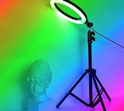 Lampa circulara profesionala LED Ring Light RGB Andowl Q MG34