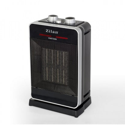 Aeroterma ceramica ZILAN Putere 2000W, 2 trepte de reglare temperatura+aer rece, Termostat reglabil, Rezistenta ceramica, Functie oscilatie, Sistem siguranta impotriva rasturnarii si supraincalzirii