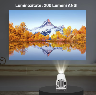 Proiector LCD HD LED cu Difuzoare Incorporate Alb