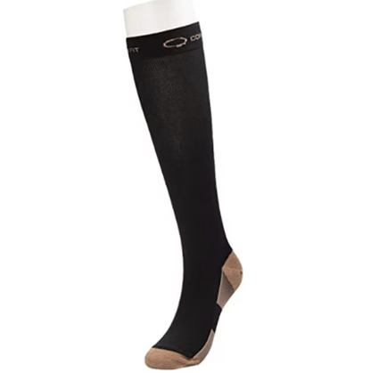 Ciorapi compresivi pentru alergare, atletism, sarcina, calatorii, Unisex, Negru