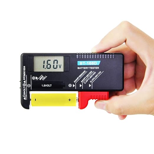 Tester digital baterii Nan, AA AAA R14, 11x6x2,5cm, fara alimentare proprie