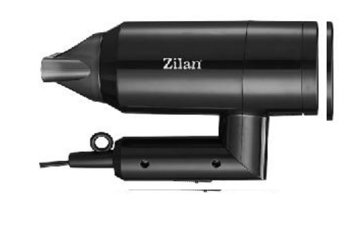 Uscator de par Zilan ZLN9174, Maner pliabil, 3 trepte de temperatura, 1800W, 2 trepte de viteza, Functie ionica