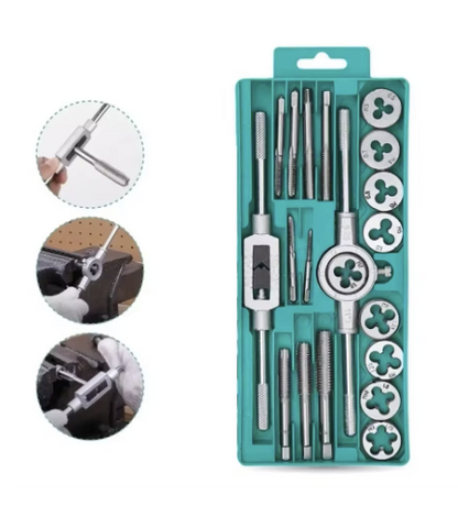 Trusa filiere M3-M12 si tarozi 3-12mm - set 20 buc