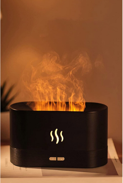 Difuzor aromaterapie si umidificator ultrasonic El Fuego, cu efect de flacara