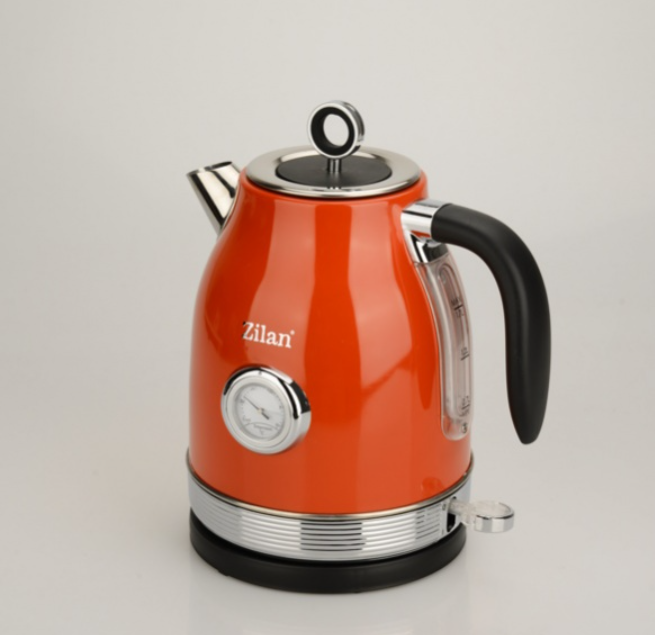 Fierbator RETRO Zilan ZLN7033 Rosu, Capacitate 1.7 Litri, Putere 2200W, Rotire 360
