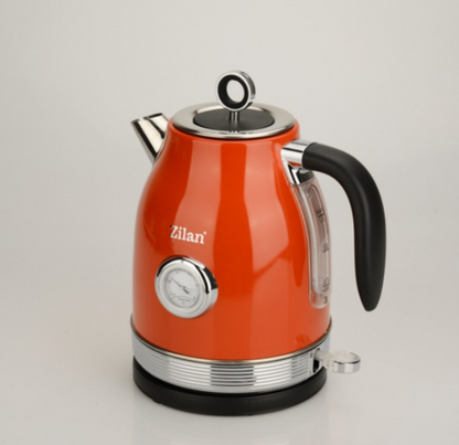 Fierbator RETRO Zilan ZLN7033 Rosu, Capacitate 1.7 Litri, Putere 2200W, Rotire 360