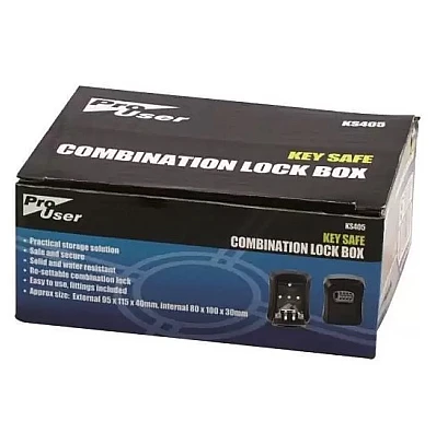 Seif Mic KS405 pentru chei cu Combinatie si Montaj pe perete Negru