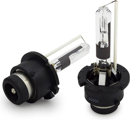 Set 2 becuri Xenon D2R White auto pentru far, suport plastic, 35W, 6000K