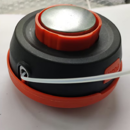 Cap motocoasa buton metal gri+portocaliu MX144