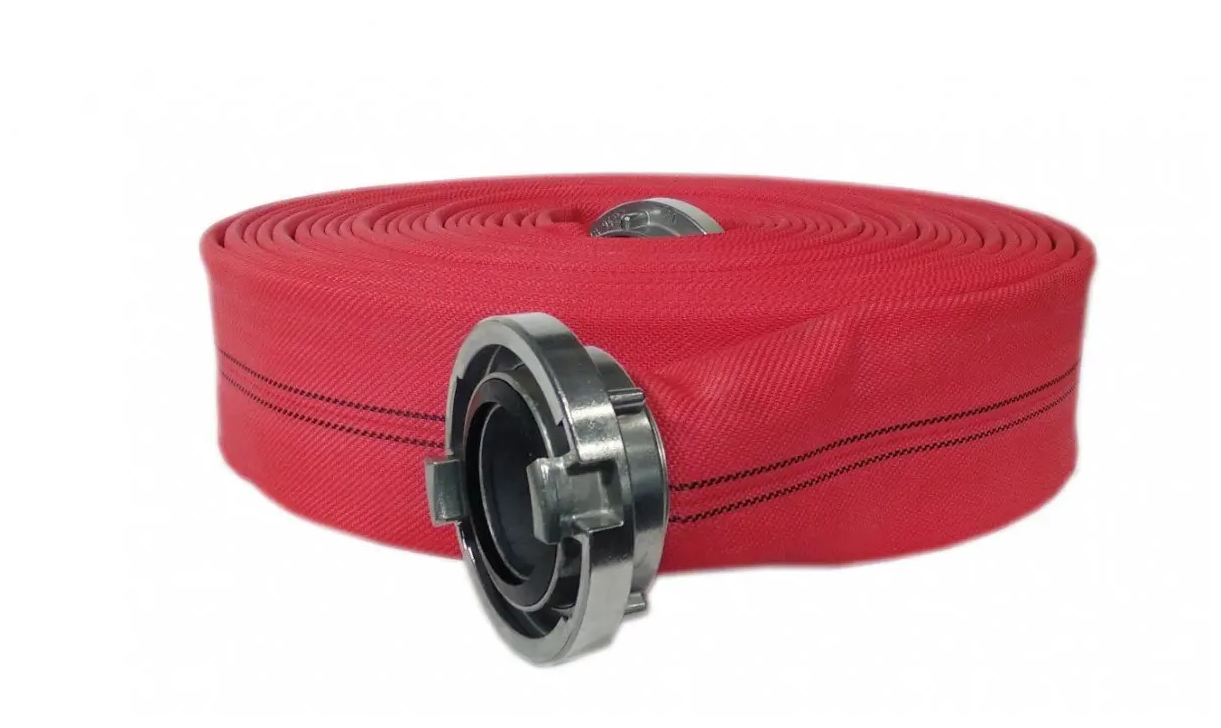 Furtun pompier 2'' 20M 8 BARI ROSU cu cuple PREMIUM LIDER MX956