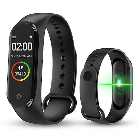 Bratara fitness M4 inteligenta cu masurarea tensiunii arteriale, Ritm cardiac, Nivel oxigen, Notificari, Pedometru, Bluetooth