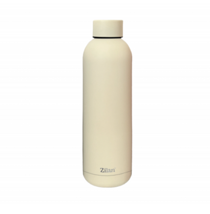 Termos Zilan ZLN9839 tip sticla sport, capacitate 500ml, interior din inox, pereti dublii, crem