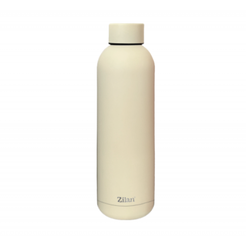 Termos Zilan ZLN9839 tip sticla sport, capacitate 500ml, interior din inox, pereti dublii, crem